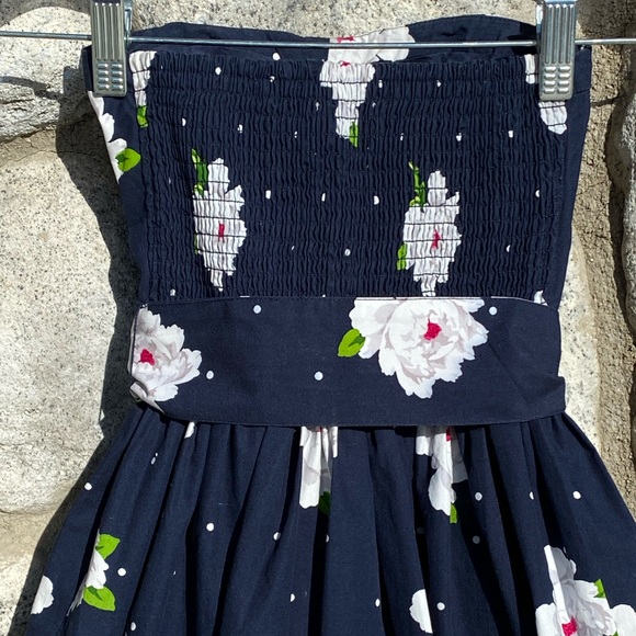 Abercrombie Girls flowered Blue Dress Sz S - Picture 3 of 4